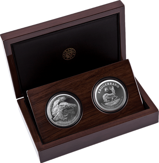 Silber Odyssey of the Sky & Krügerrand Privy Mark Set 2025 (Auflage: 1.000 | Polierte Platte)