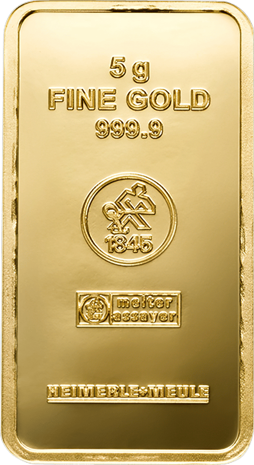 5g Goldbarren Heimerle und Meule