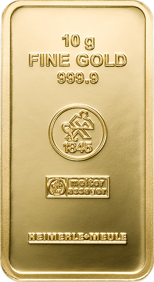 10g Goldbarren Heimerle und Meule