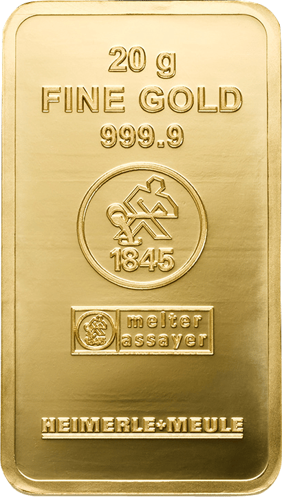 20g Goldbarren Heimerle und Meule