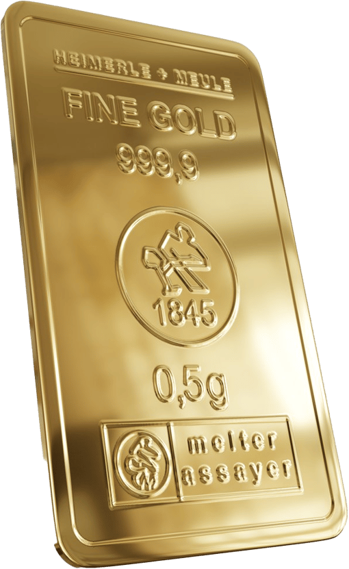0,5g Goldbarren Heimerle und Meule