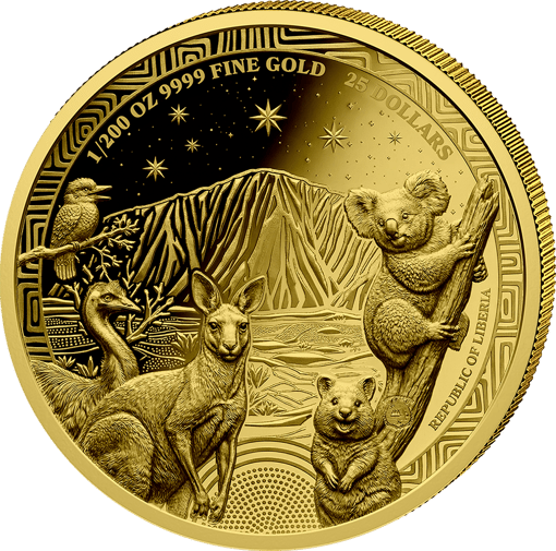 1/200 Unze Gold Australien Wildlife Serie Känguru 2026 (Auflage: 5.000 | Polierte Platte)