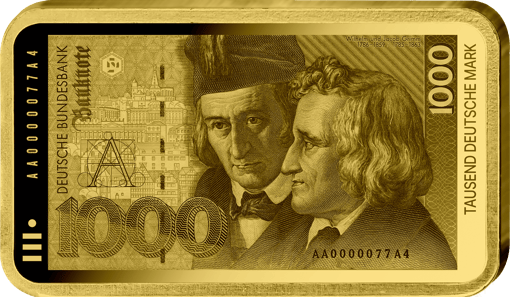 1000 Deutsche Mark Gold Münzbarren (Auflage: 5.000 | Polierte Platte)
