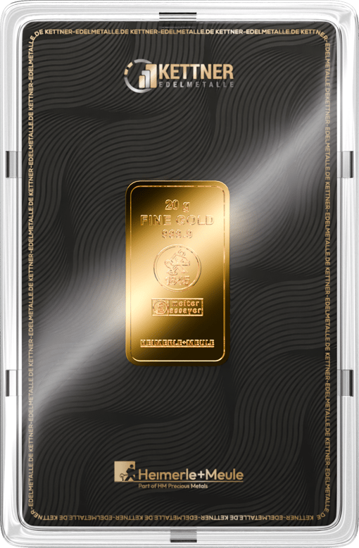 20g Goldbarren Heimerle und Meule (Kettner Edelmetalle)