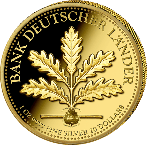 1 Unze Silber "Gold Pfennig" 2025 (Auflage: 5.000 | vergoldet | Polierte Platte)