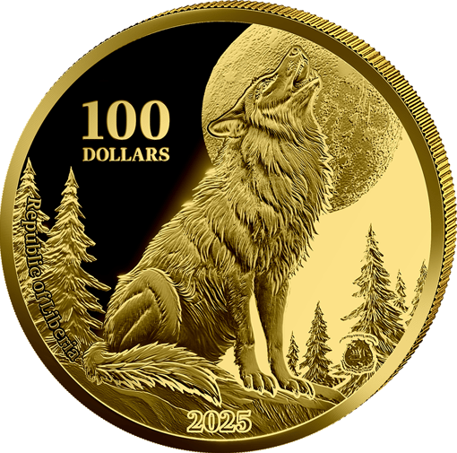 1/4 Unze Gold Heimische Tiere Wolf 2025 (Auflage: 299 | Polierte Platte)