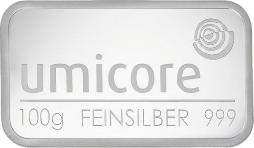 100g Silberbarren Umicore