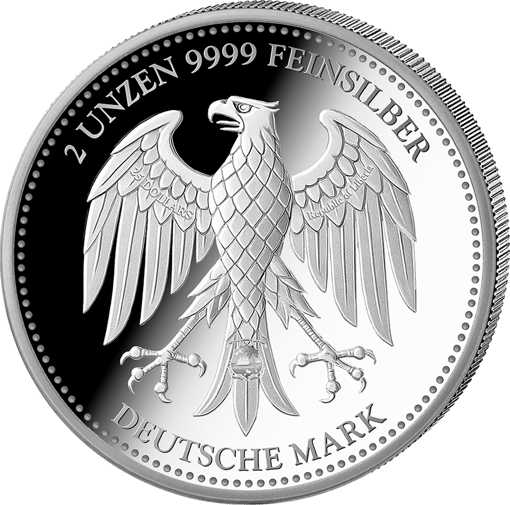 2 Unze Silber Deutsche Mark 2026 (Auflage: 250 | Polierte Platte)