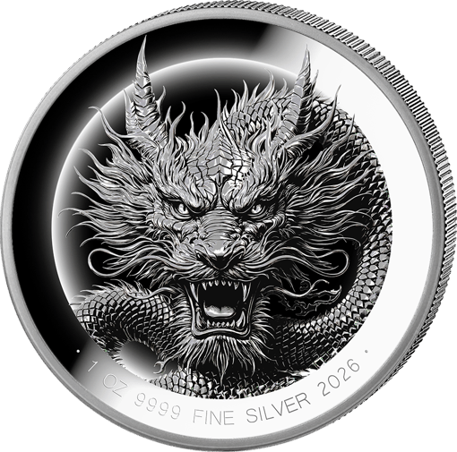 1 Unze Silber Chinesischer Drache 2026 (Auflage: 1.000 | Polierte Platte)