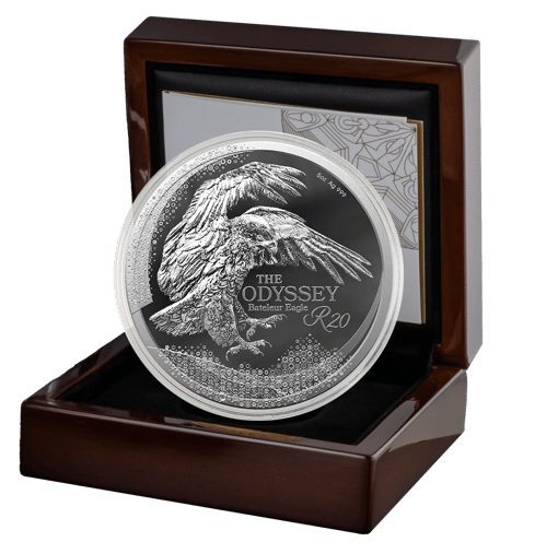 5 Unze Silber Odyssey of the Sky Bateleur Eagle 2025 (Auflage: 500 | Polierte Platte)