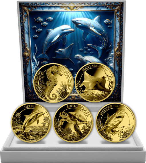 Gold Meerestiere Set 2026 (Auflage: 250 | Polierte Platte)