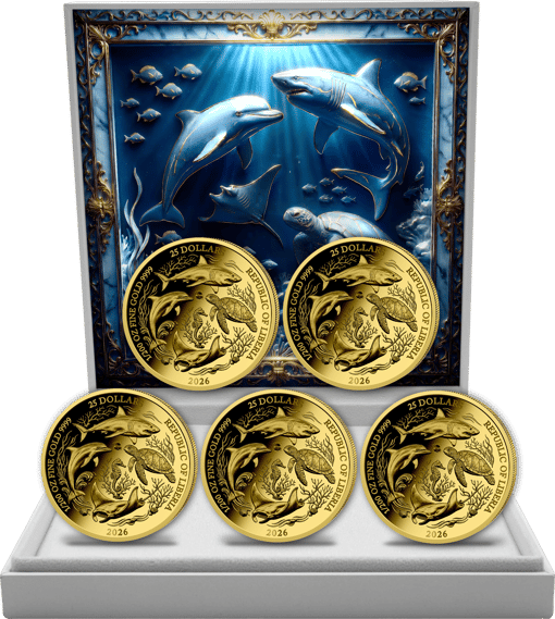 Gold Meerestiere Set 2026 (Auflage: 250 | Polierte Platte)