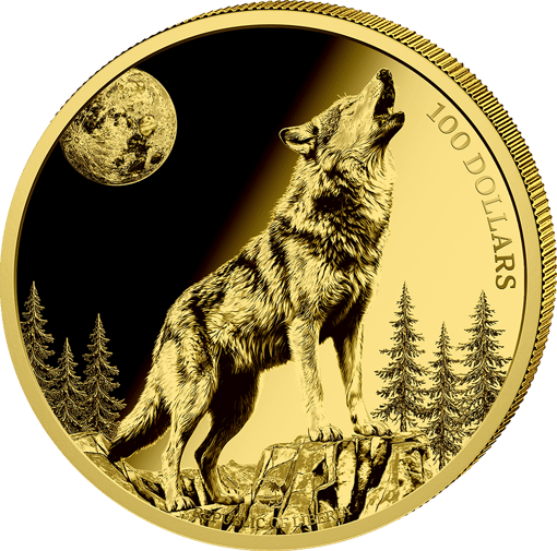 1/4 Unze Gold Heimische Tiere Wolf 2026 (Auflage: 25 | First Struck | Polierte Platte)