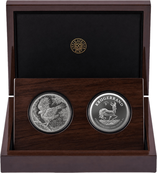 Silber Odyssey of the Sky & Krügerrand Privy Mark Set 2026 (Auflage: 1.000 | Polierte Platte)
