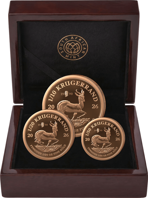 Krügerrand 3 Goldmünzen Fractional Set Willy Brandt Privymark 2026 (Auflage: 250 | Polierte Platte)
