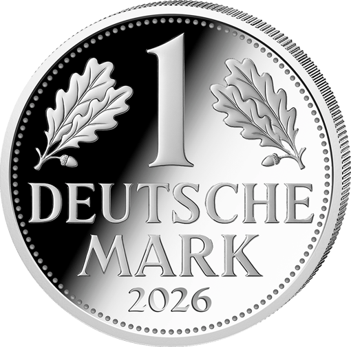 1/50 Unze Silber Deutsche Mark 2026 (Polierte Platte)