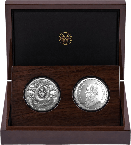Big Five III Silber Krügerrand Privymark Set Büffel 2026 (Auflage: 1.000 | Polierte Platte)