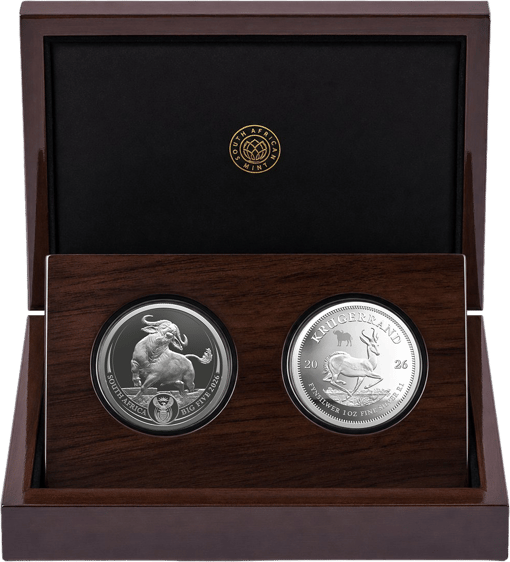 Big Five III Silber Krügerrand Privymark Set Büffel 2026 (Auflage: 1.000 | Polierte Platte)