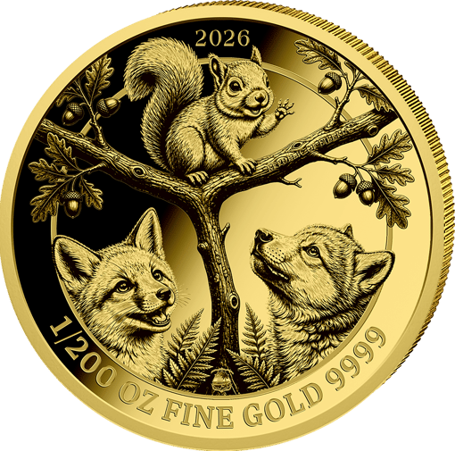 1/200 Unze Gold Baby Wolf 2026 (Auflage: 500 | Polierte Platte)