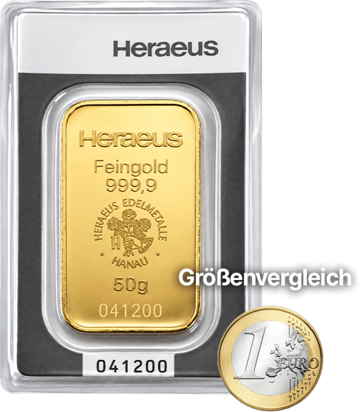 50g Gold Bar Heraeus