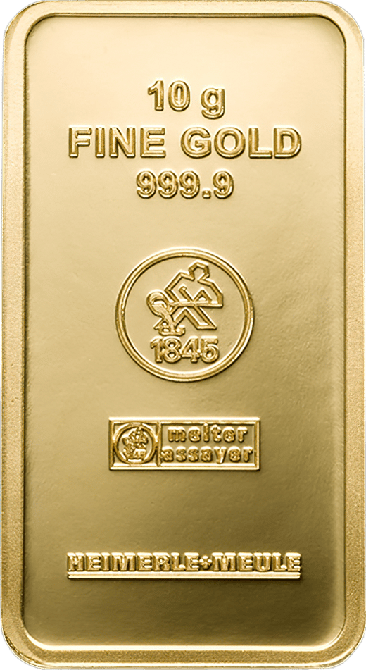 10g Goldbarren Heimerle und Meule