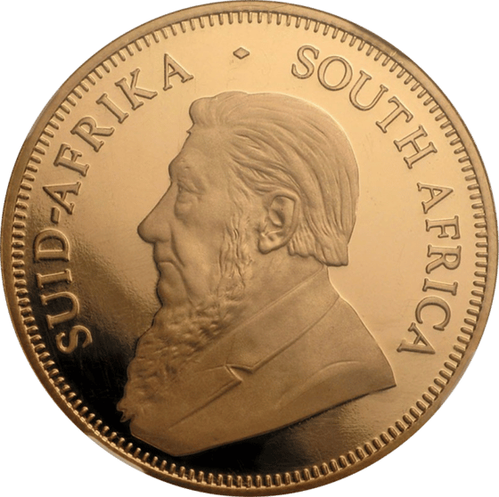 Seite mit dem Porträt von Paul Kruger und der Umschrift SUID-AFRIKA SOUTH AFRICA