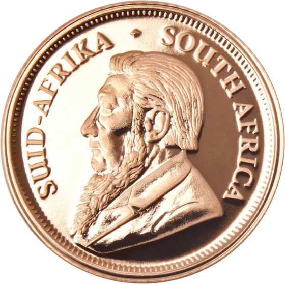 Lado con el retrato de Paul Kruger y la leyenda SUID-AFRIKA SOUTH AFRICA