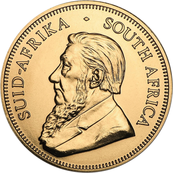 Lado con el retrato de Paul Kruger y la leyenda SUID-AFRIKA SOUTH AFRICA