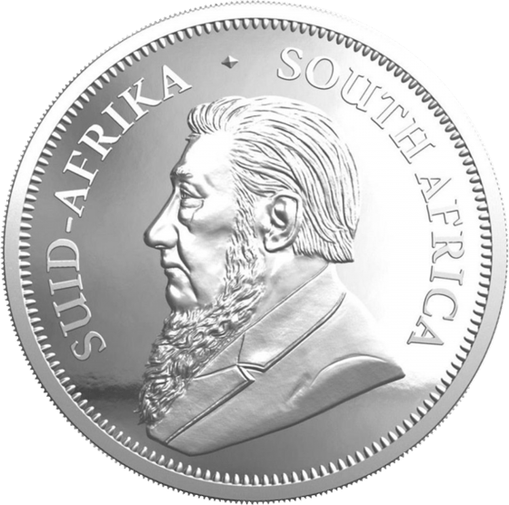Lado con el retrato de Paul Kruger y la leyenda SUID-AFRIKA SOUTH AFRICA