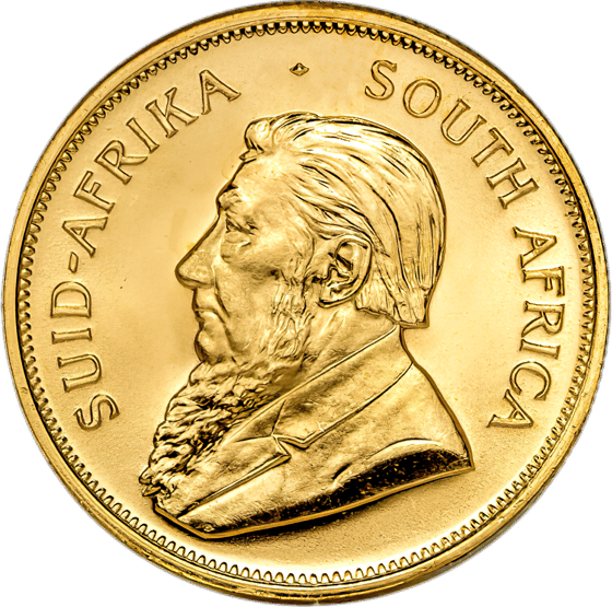 Lado con el retrato de Paul Kruger y la leyenda SUID-AFRIKA SOUTH AFRICA