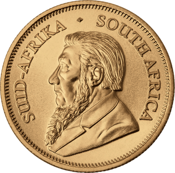 Lado con el retrato de Paul Kruger y la leyenda SUID-AFRIKA SOUTH AFRICA