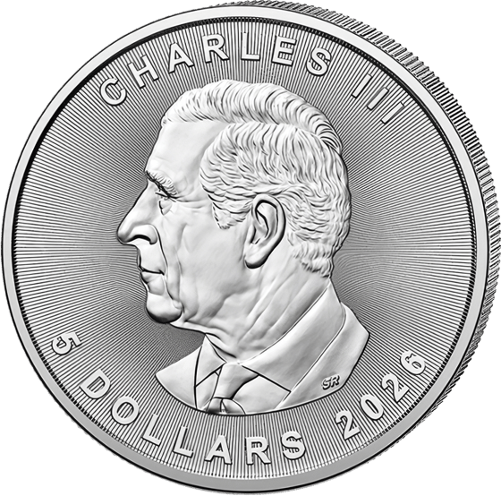 Seite mit dem Porträt von König Charles III., darunter Nennwert und Jahr