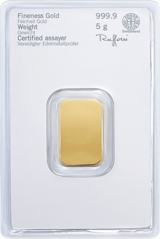 Rückseite der Karte mit Feinheit, Gewicht, der Unterschrift des vereidigten Edelmetallprüfers und dem Siegel von Argor-Heraeus