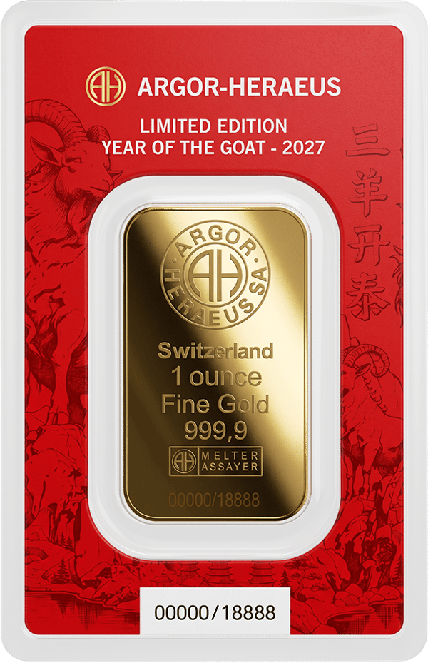 Back of the red card with Limited Edition, Year of the Goat 2027 and the number