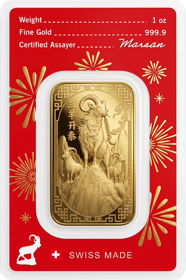 Front of the red card with weight, fineness, golden fireworks and the bar in its window
