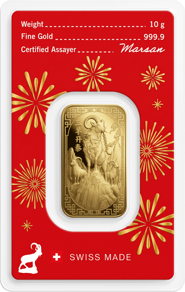 Front of the red card with weight, fineness, golden fireworks and the bar in its window