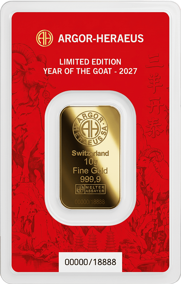 Back of the red card with Limited Edition, Year of the Goat 2027 and the number