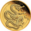 1 Unze Gold Goldener Drache 2025 (Auflage: 188 | Polierte Platte)