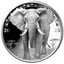 1 Unze Silber African Animals Elefant 2025 (Auflage: 1.000 | Polierte Platte)