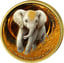 1 Unze Silber Afrikanische Tierbabys Elefant 2025 (Auflage: 100 | teilvergoldet)