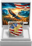 1 Unze Silber Stars & Stripes 2024 (Auflage: 100 | coloriert | teilvergoldet)