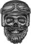 1 Unze Silber Biker Schädel 2024 (Auflage 999 | Antik Finish)