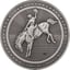 1 Unze Silber Cowboy Rodeo (Antik Finish)