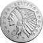 1 Unze Silber Incuse Indian