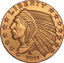 1 Unze Kupfermünze Incuse Indian 1911