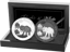 Silber Somalia Elefant Black & White Set 2017 (Auflage: 500 Sets)