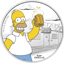 1 Unze Silber Homer Simpson 2019 (coloriert | Auflage: 5.000 | 1. Motiv)