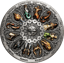 5 Unze Silber Tierkreiszeichenkalender 2020 AF (Auflage: 388 | Antik Finish)