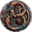 2 Unze Silber Drache Chinesische Fabelwesen 2022 AF (Auflage: 888 | coloriert | Antik Finish)