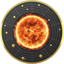 Silber Sonnensystem Sonne (Auflage: 555 | vergoldet | Ruthenium)